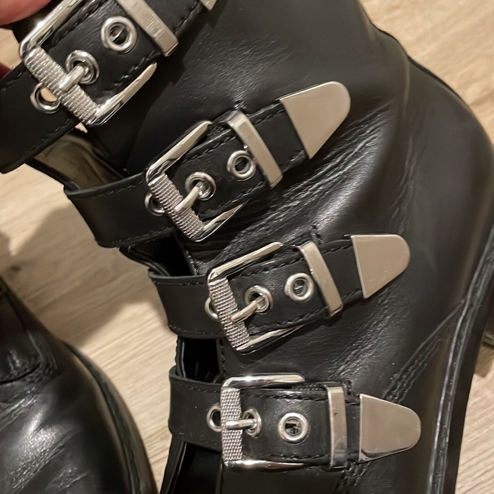 Marc Fisher LTD Diante Leather Buckle Boots - Picture 13 of 16